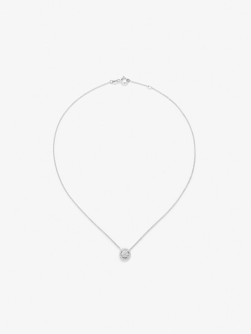 18K white gold pendant with 25 brilliant-cut diamonds with a total of 0.31 cts image number 0