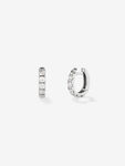 Pendientes de aro pequeño de oro blanco de 18kt con diamantes de 0,40cts, PE5179-OBD2,1