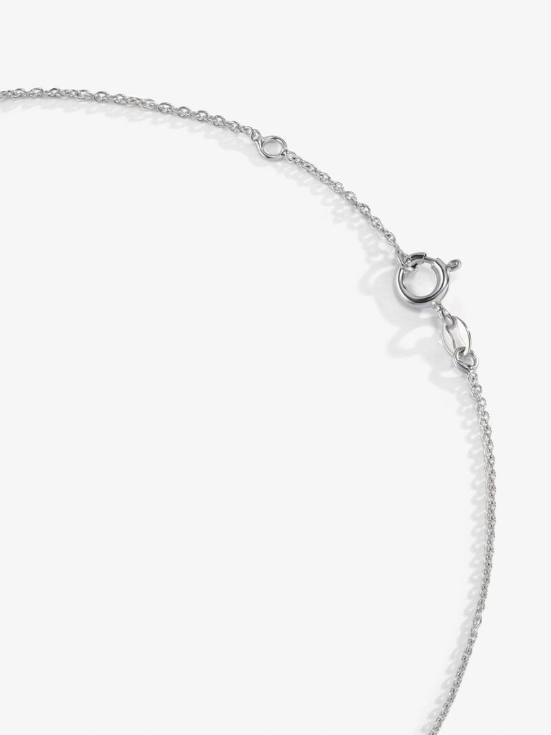 18K white gold necklace with 9 brilliant-cut diamonds with a total of 0.26 cts image number 4