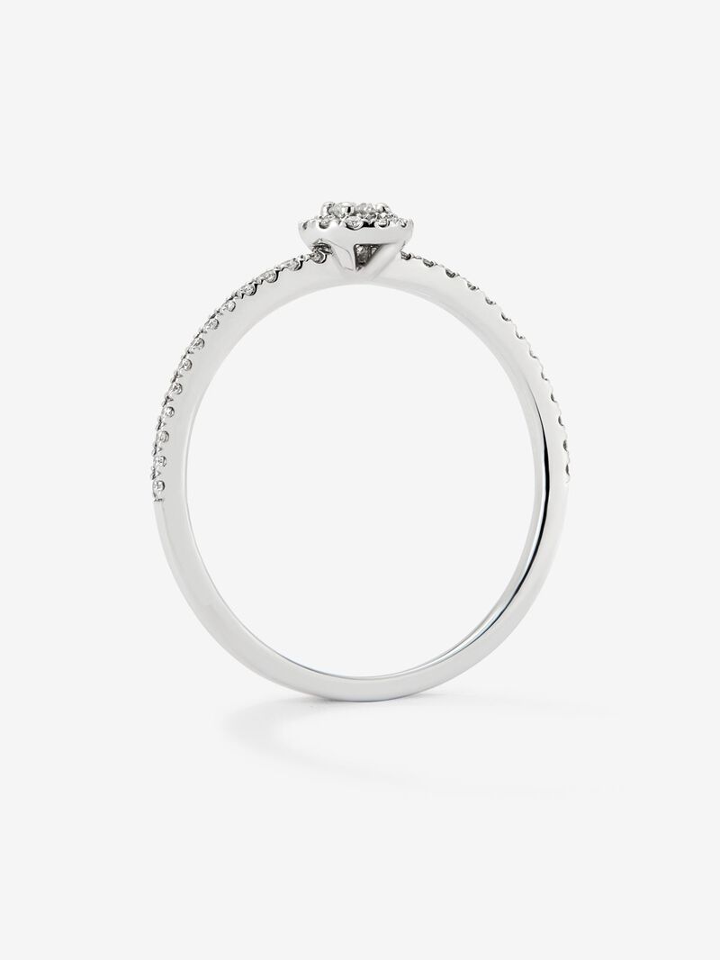 18K white gold ring with 39 brilliant-cut diamonds with a total of 0.16 cts image number 4