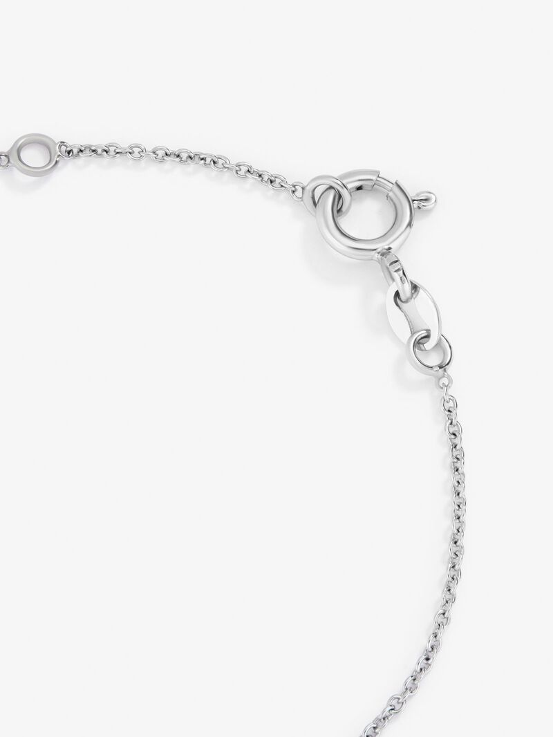18K White Gold Diamond Cross Chain Bracelet image number 4