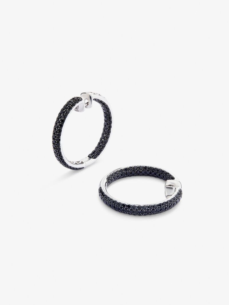 925 silver earrings with black spinels image number 2