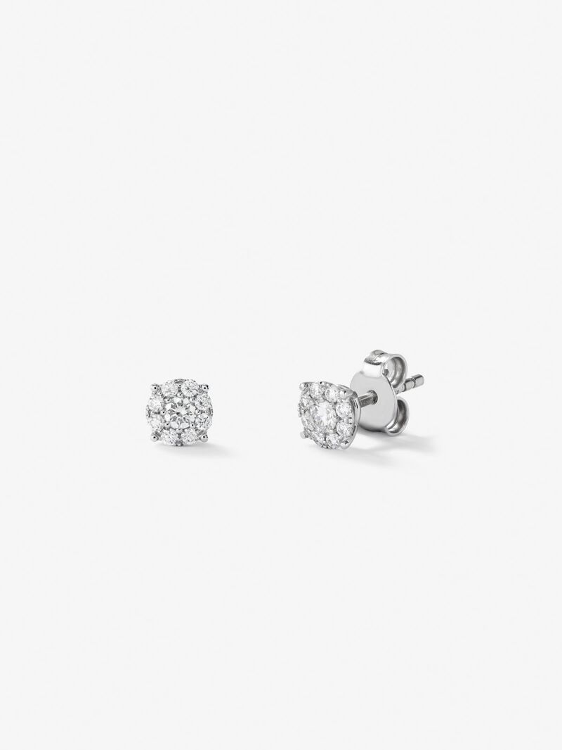 18kt white gold earrings with diamonds image number 0