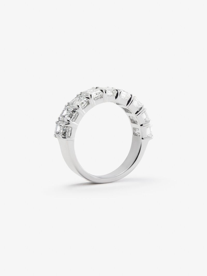 Half ring in 18K rose gold with 10 emerald-cut diamonds with a total of 3.15 cts image number 4