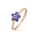 Anillo de Frida de Oro rosa con zafiro, SO21102-ORZRZ