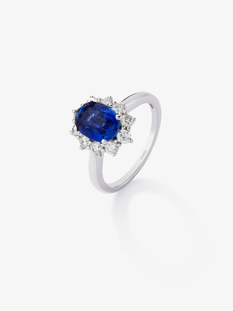 18K White Gold Ring with Azul Blue Saber image number 0
