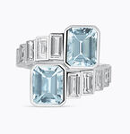 Varis Art Deco ring aguamarine and diamonds, SO17043-OBAGD_V