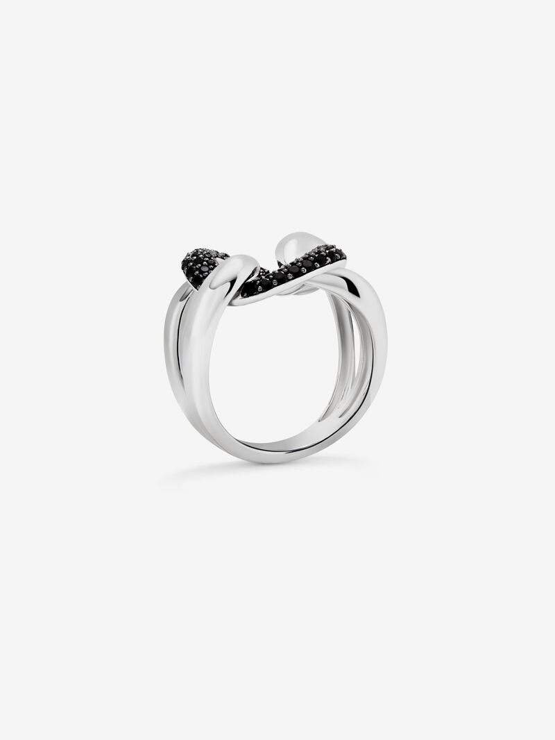 Ring with 925 silver knot with spinels image number 3