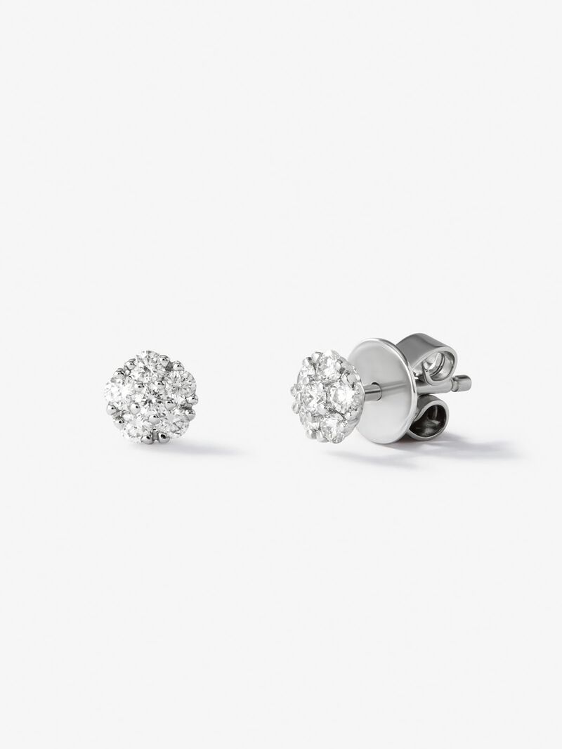 18kt white gold earrings with diamonds image number 0