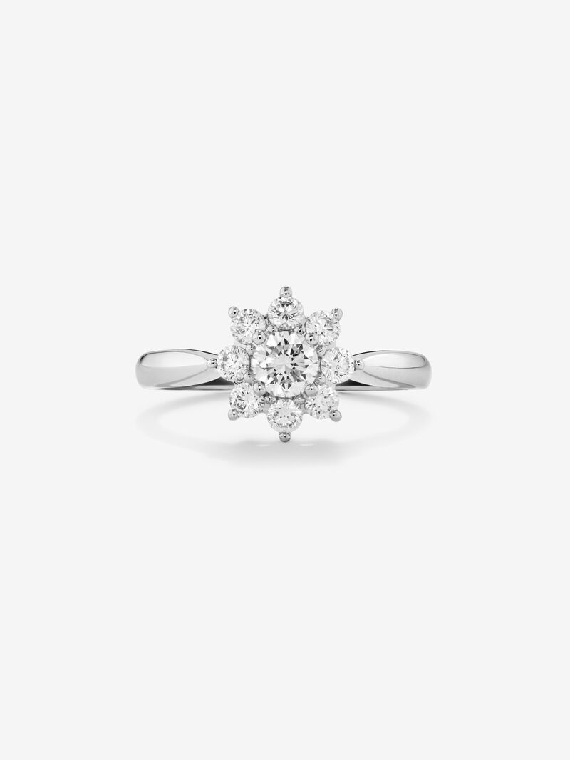 18K White Gold Commitment Ring with Diamond image number 2