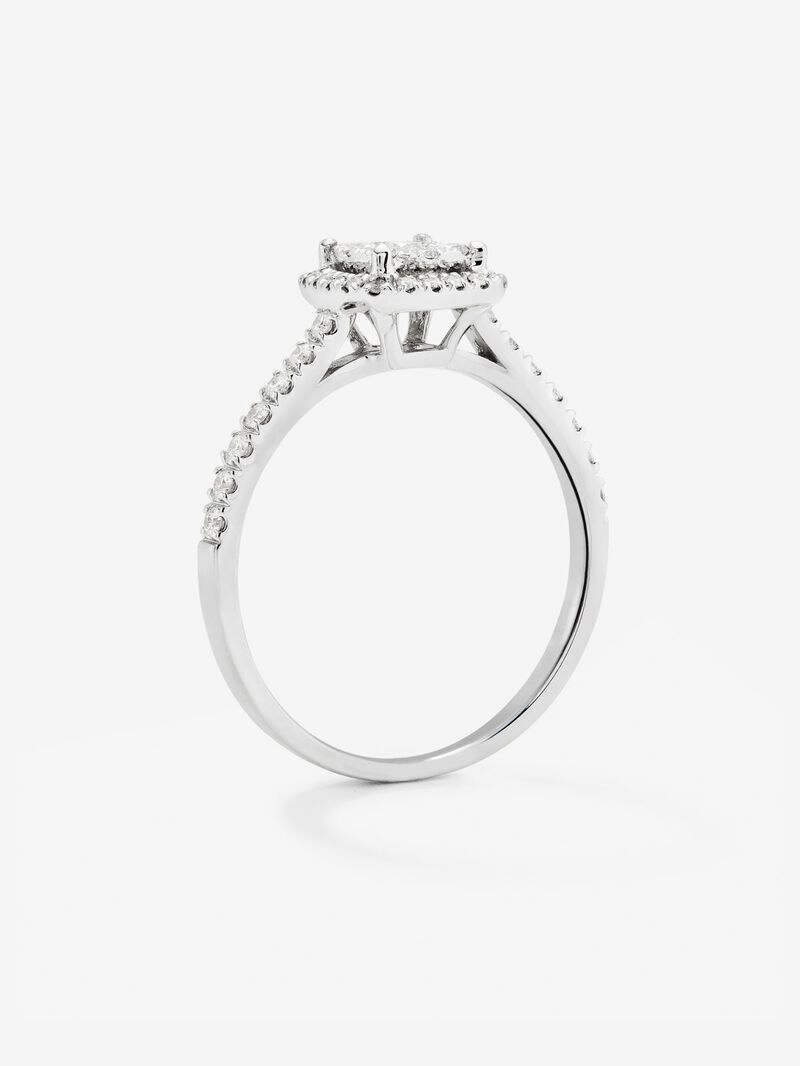 18K white gold ring with 43 brilliant-cut diamonds with a total of 0.31 cts image number 4