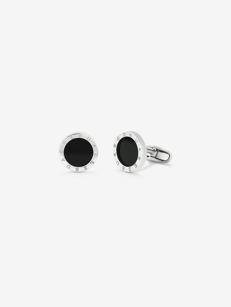 925 Silver and Onyx Cufflinks image number 1