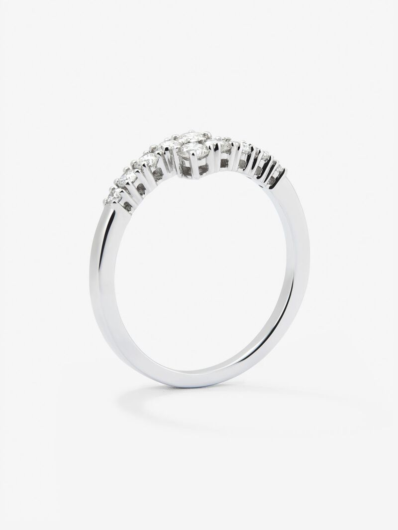 You and me ring in 18K white gold with 10 brilliant-cut diamonds with a total of 0.4 cts image number 4