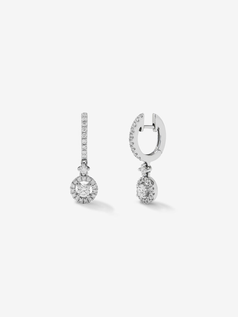 Lonely pendant ring earrings with 18K White Gold Orla with Diamonds image number 2