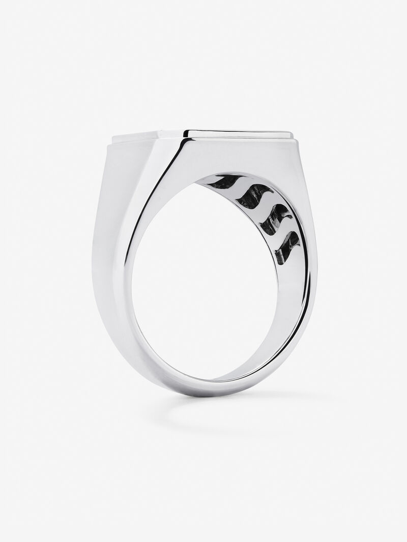 924 silver seal ring image number 4