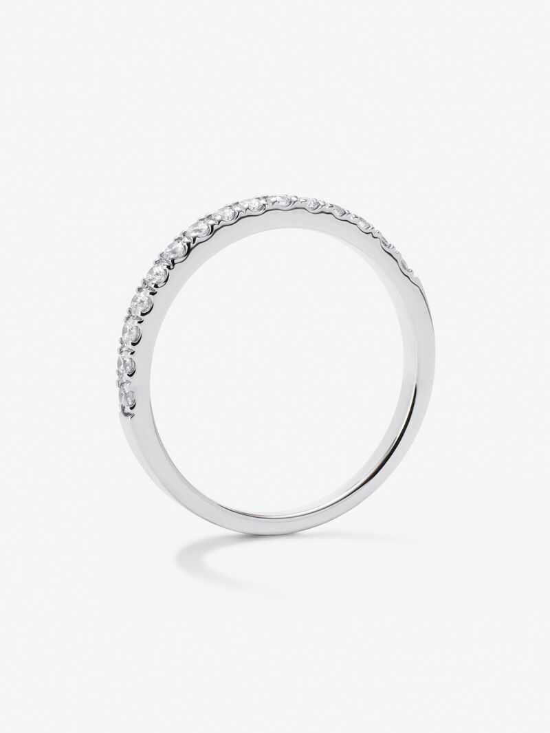 Half ring in 18K white gold with 15 brilliant-cut diamonds with a total of 0.25 cts image number 4