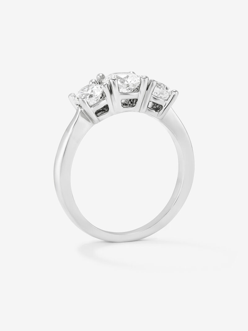 18K White Gold Tiego Ring with white 1.5 cts bright size diamonds image number 4