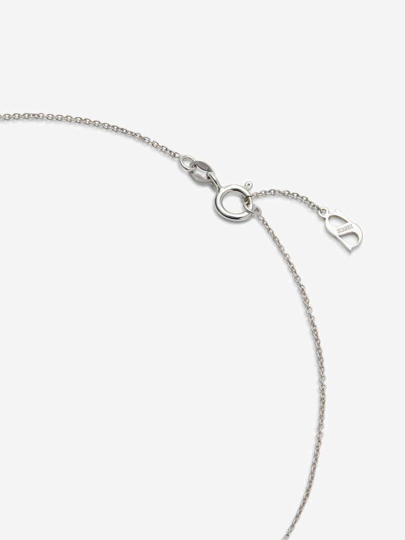 18K White Gold Pendant with Geometric Central Motif and Brilliant-Cut Pavé Diamonds image number 4