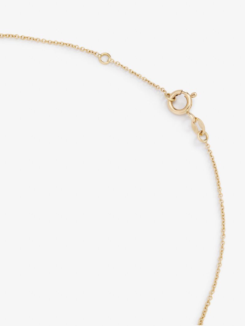 18K yellow gold pendant chain with topaz image number 4