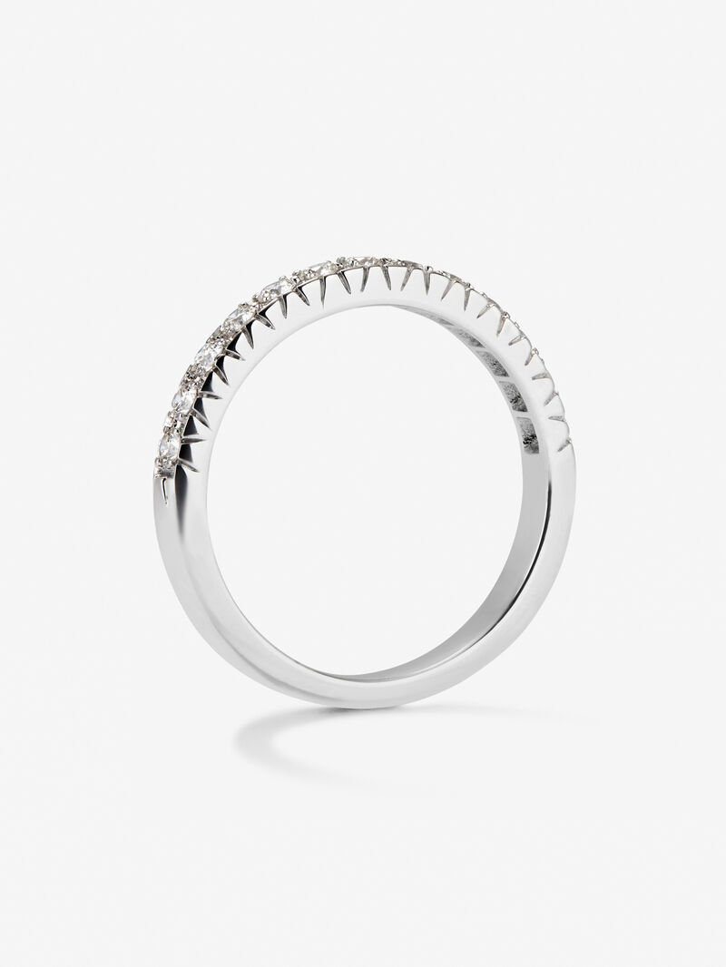 Half ring in 18K white gold with 13 brilliant-cut diamonds with a total of 0.27 cts image number 6