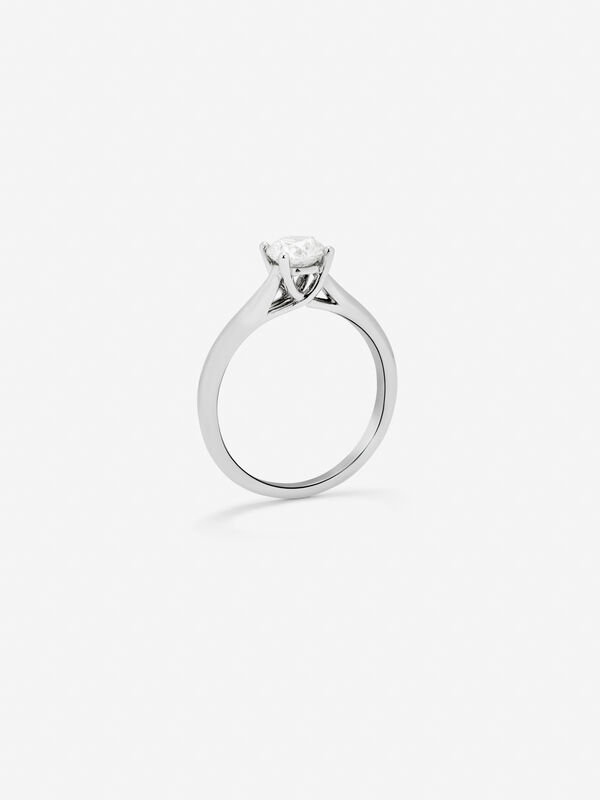 Anillo de compromiso de oro blanco de 18kt con diamante de 0,70 quilates, SL16007-00D070/DVS1_V