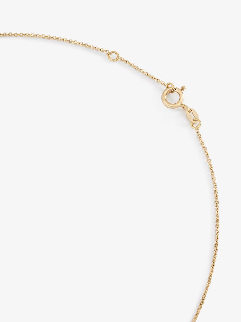 18K yellow gold pendant with a cross of 11 brilliant-cut emeralds with a total of 0.35 cts image number 4