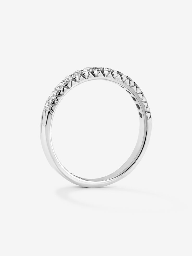 Half ring in 18K white gold with 14 brilliant-cut diamonds with a total of 0.29 cts image number 2