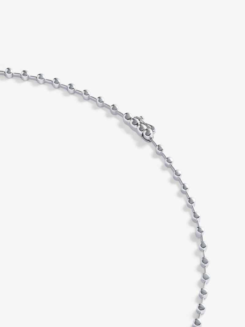 18K white gold necklace with white diamonds in 2.61 cts image number 4