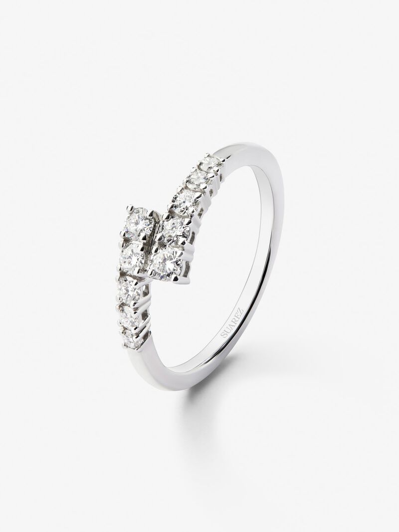 You and me ring in 18K white gold with 10 brilliant-cut diamonds with a total of 0.4 cts image number 0
