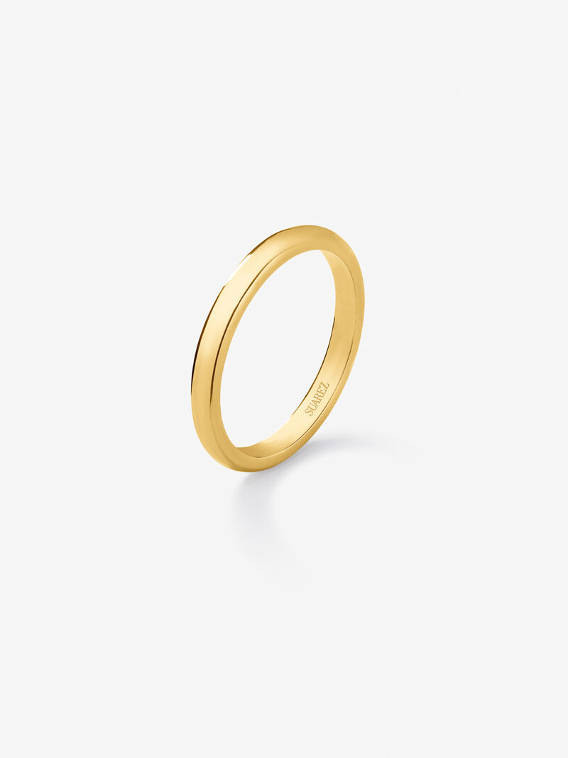 18K 1.55mm yellow flat compromise ring image number 0