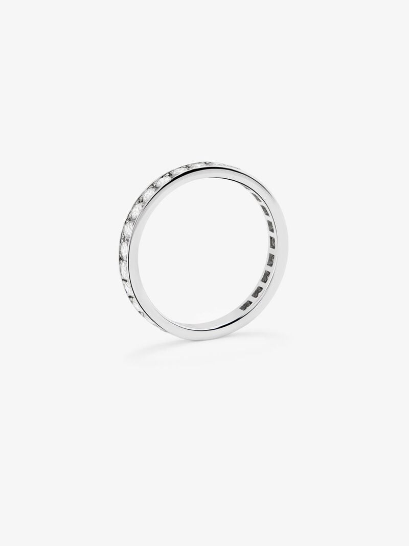 White Gold Commitment Ring with Diamond image number 7