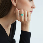 White gold ring with diamonds and 1,18 carats emerald, SO21054-E/A042_V