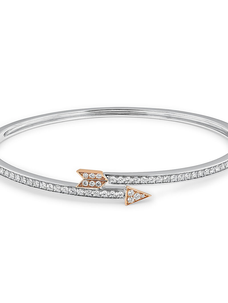 Pulsera de oro blanco y rosa con diamantes 0,827ct  image number 0