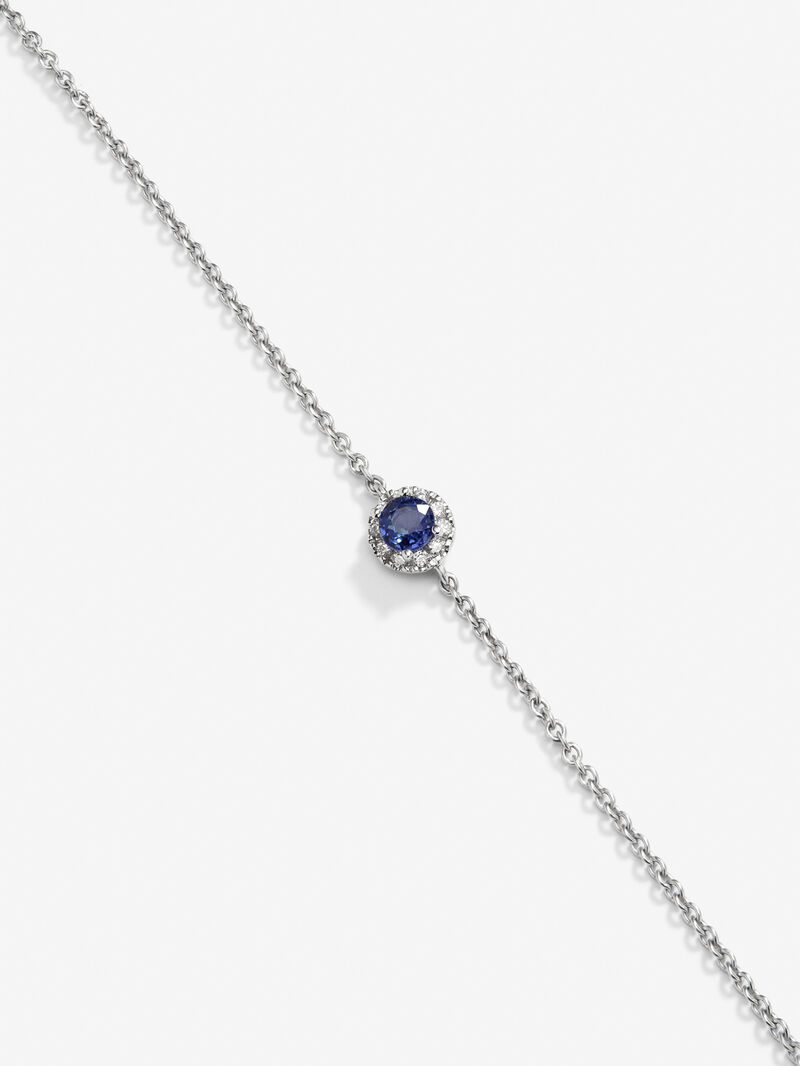 18K White Gold Orla bracelet with sapphire and diamond image number 2