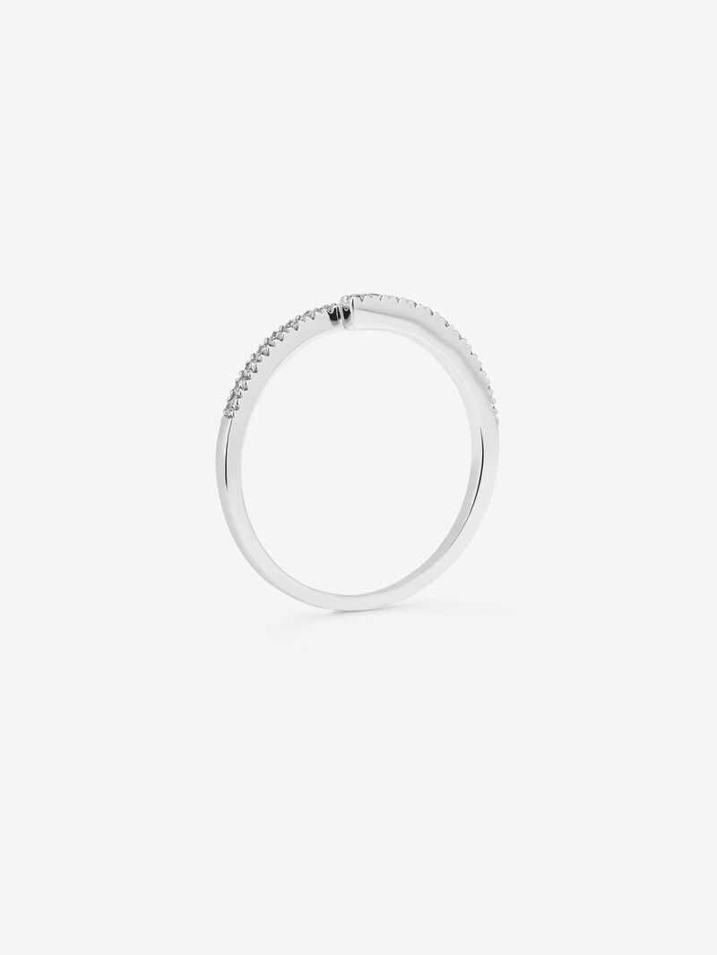 You and me ring in 18K white gold with 22 brilliant-cut diamonds with a total of 0.15 cts image number 4