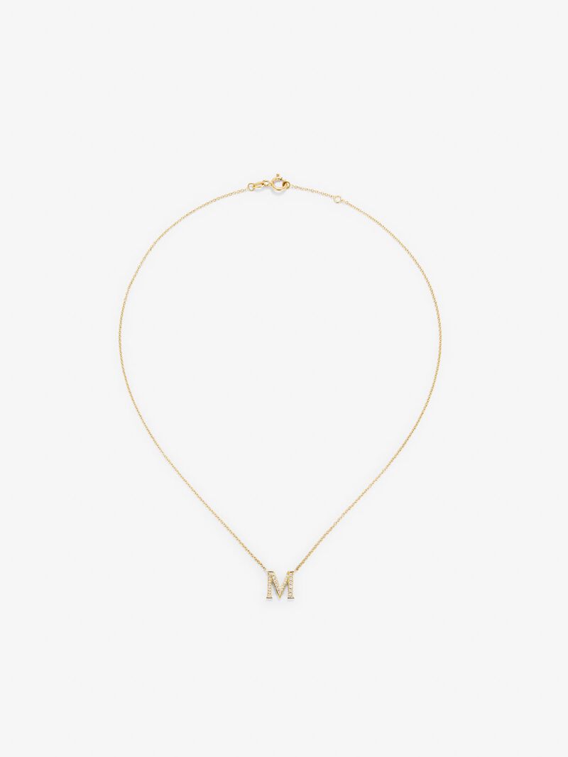 18K yellow gold pendant with m image number 0