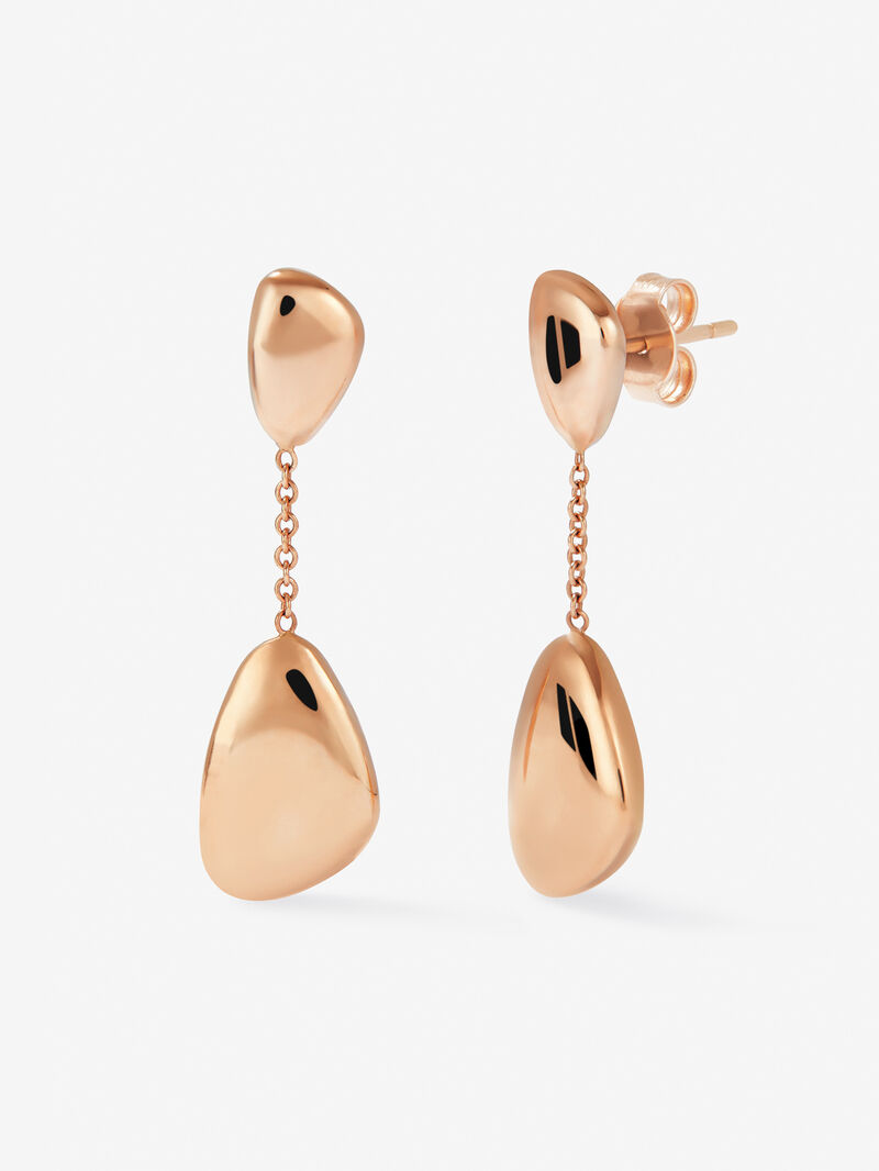 18K rose gold earrings with spheres image number 1