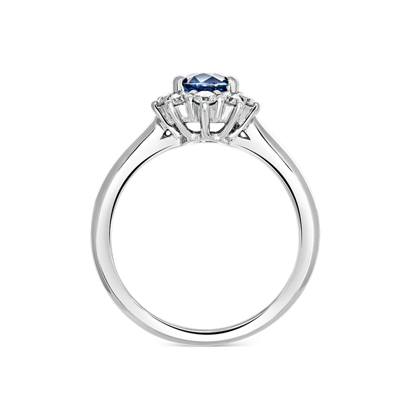 Big Three ring 0,63 carats blue sapphire, SO15029-Z/A952_V