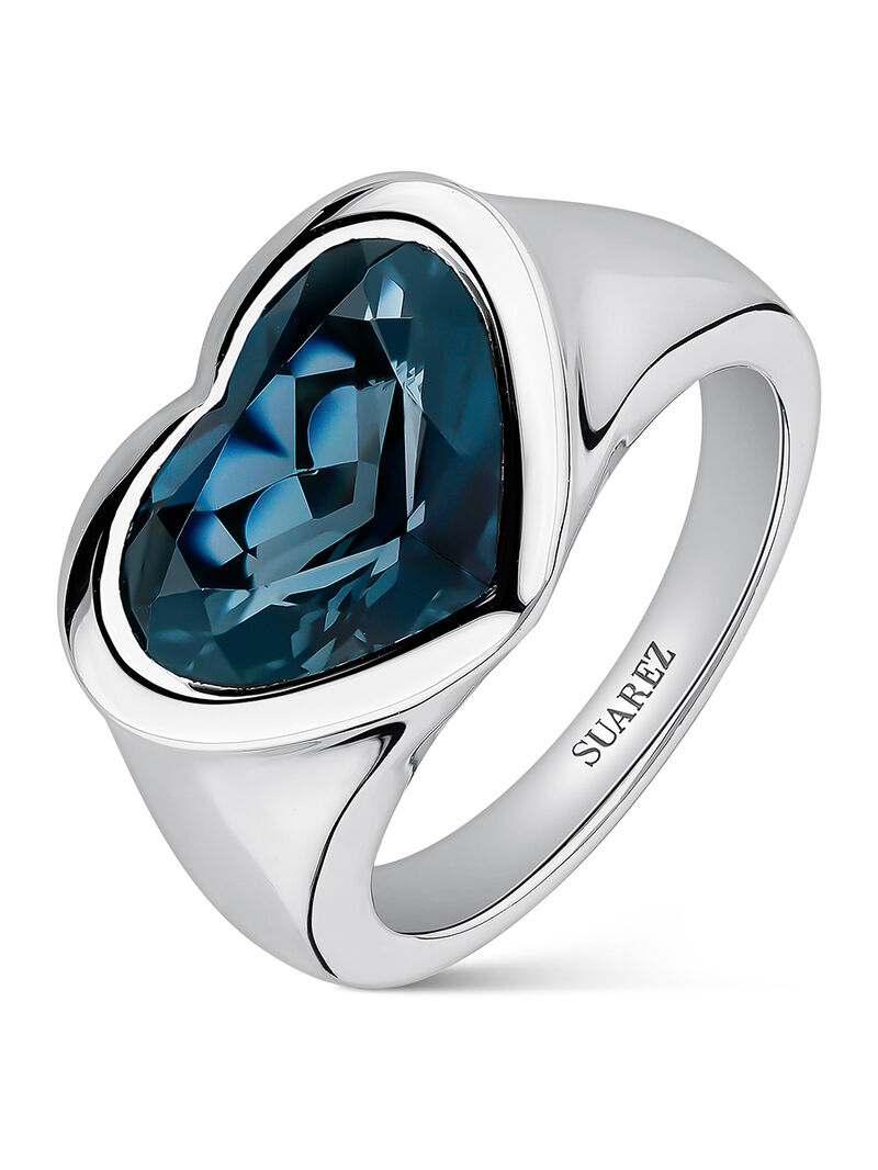 Sortija plata tp london cz 13x10 5,99ct blue_berlin image number 0