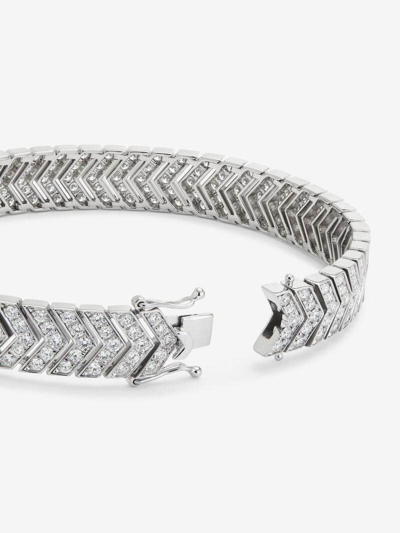 18K White Gold Bracelet with Diamond image number 4