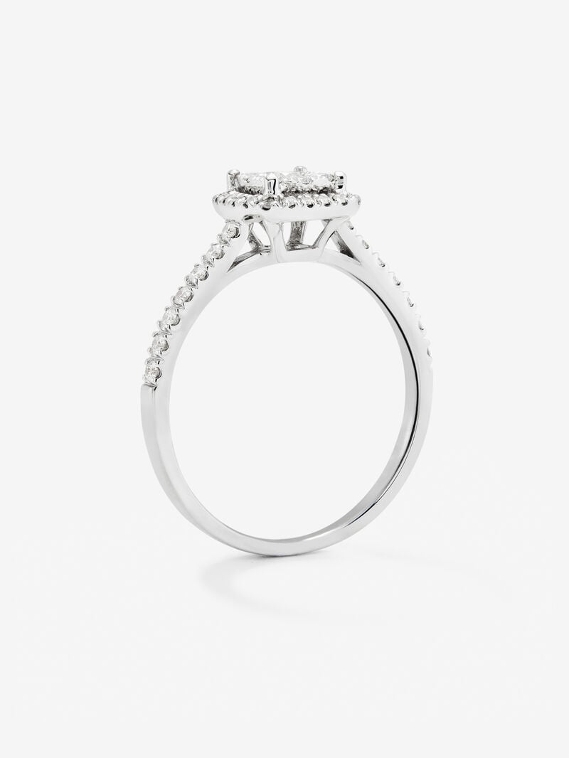 18K white gold ring with 43 brilliant-cut diamonds with a total of 0.31 cts image number 4