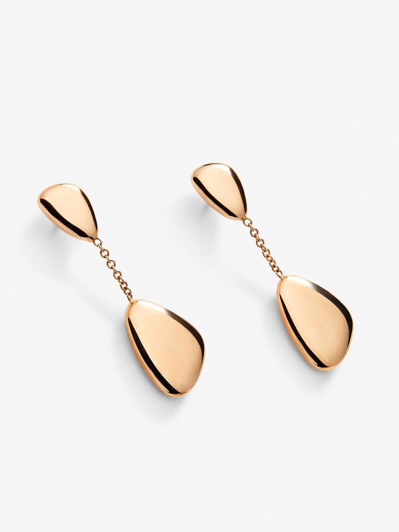 18K rose gold earrings with spheres image number 4