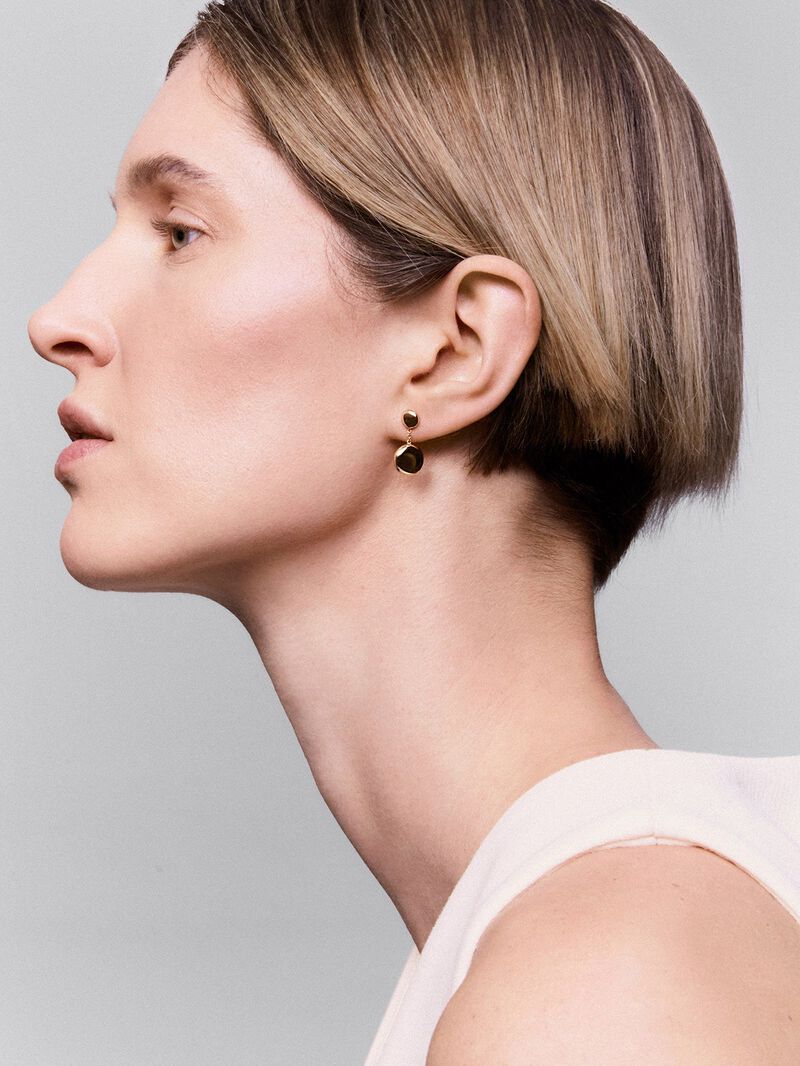 18K rose gold earrings with spheres image number 0
