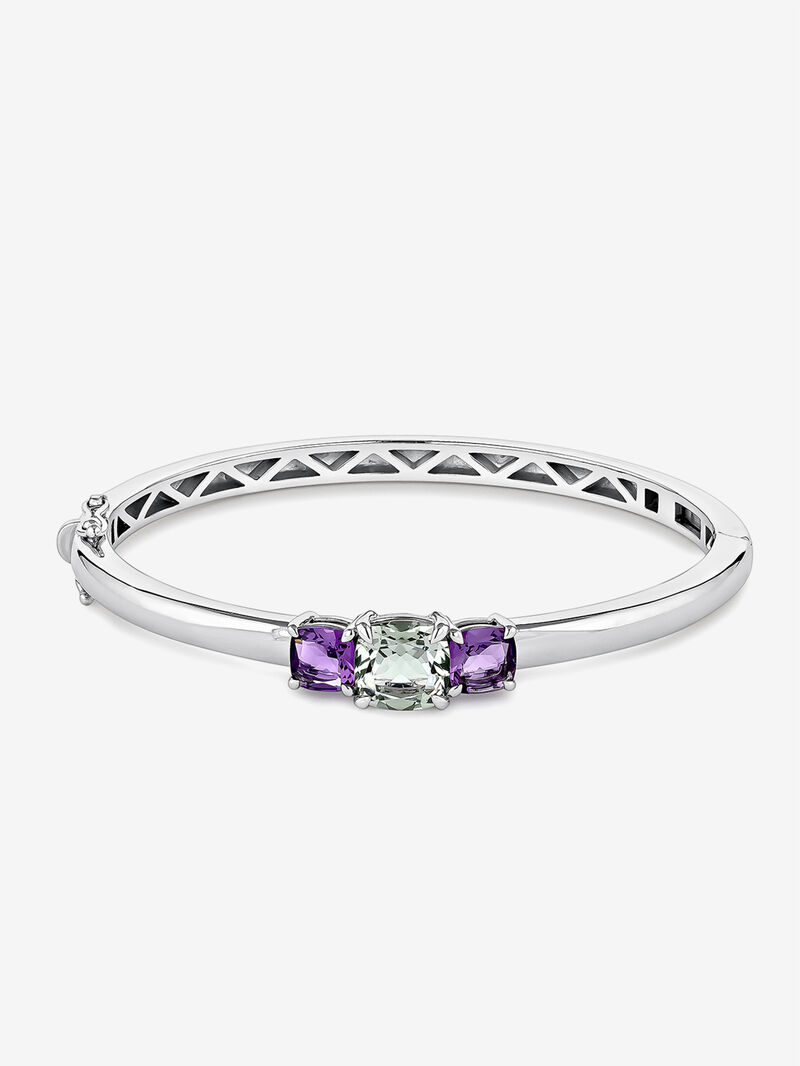 Utopian silver bracelet with amethyst. image number 3