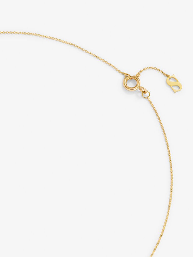 18k yellow gold solitary pendant with white diamond in 0.05 cts image number 5