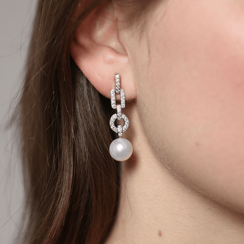 Pearls earrings, PE15073-OBD_V