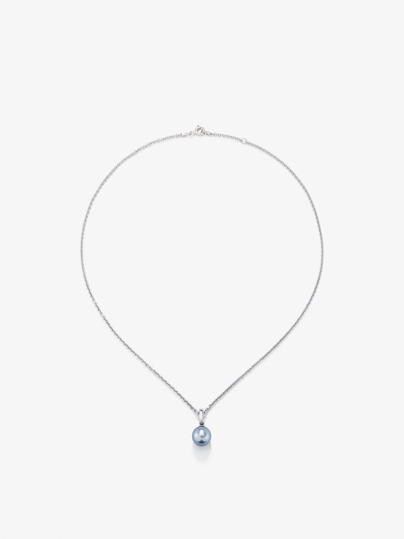 925 silver chain pendant with 8.5 mm tahiti pearl image number 0