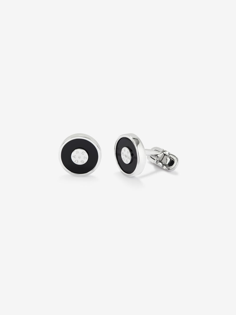 925 Silver and Onyx Cufflinks image number 0