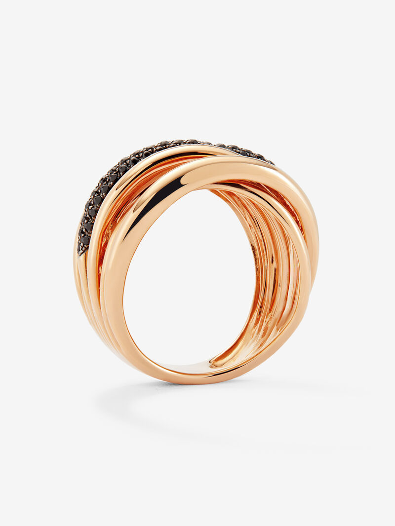 18K rose gold multi-arm ring with 104 brilliant-cut black spinels with a total of 0.706 cts image number 4