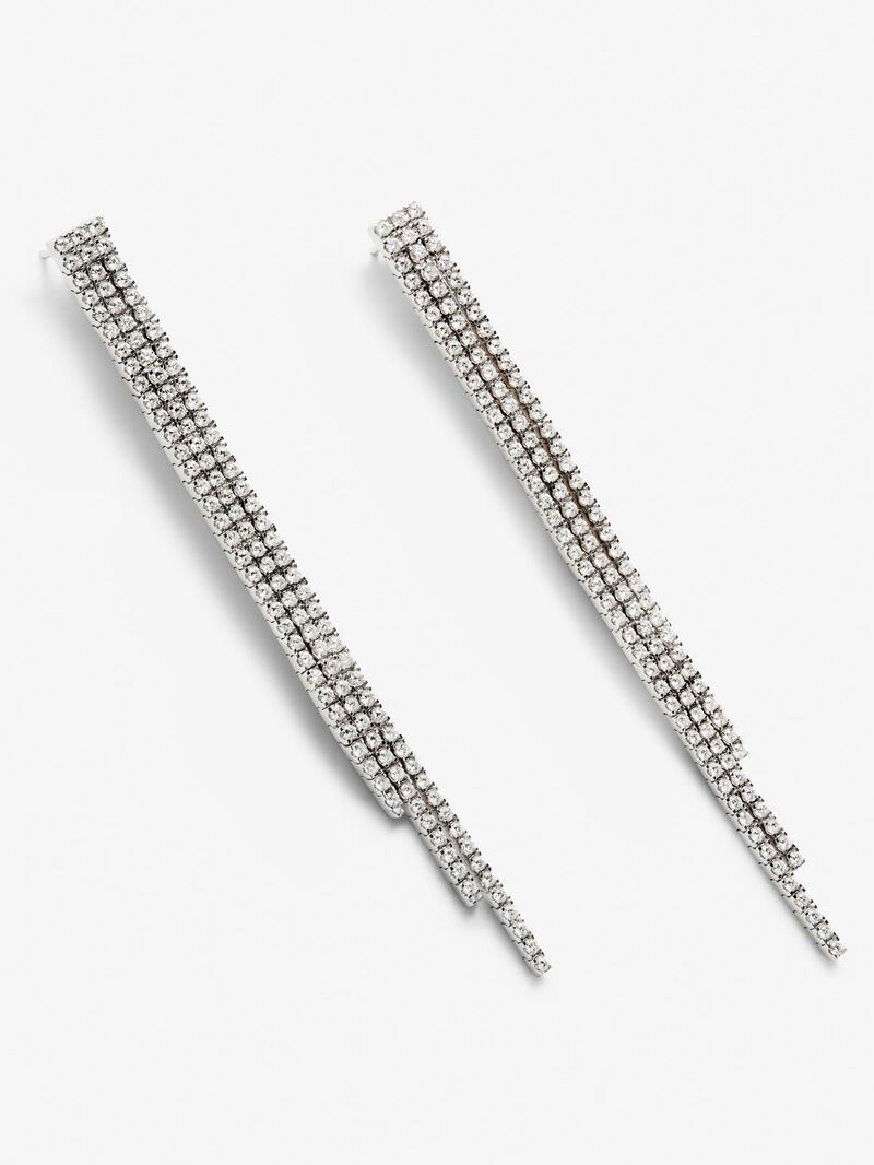 18K white gold hoop earrings with 232 brilliant-cut diamonds with a total of 4.06 cts image number 4